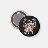 Aimant Star Player - Vibes de basketball spatial (Recto/Verso)
