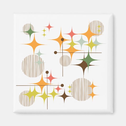 Aimant Starbursts et Globes modernes du milieu du siècle (Devant)