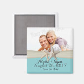 Aimant Starfish Beach Aqua Blue Save the Date Photo (Recto/Verso)
