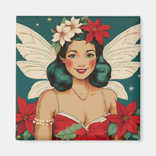 Aimant Starlette Pin-Up Rétro Tropical Noël des Années 50