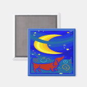 Aimant Starry Night Dachshund (Recto/Verso)