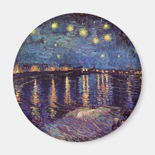 Aimant Starry Night Over the Rhone par Vincent van Gogh (Devant)