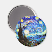 Aimant Starry Night Van Gogh Art (Recto/Verso)