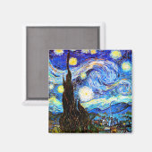 Aimant Starry Night Van Gogh Art (Recto/Verso)