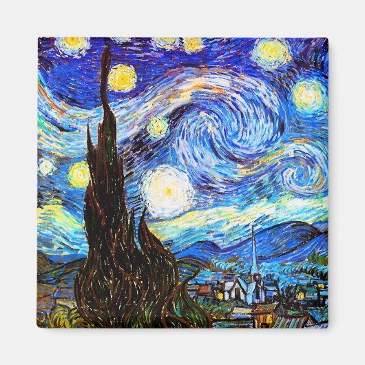 Aimant Starry Night Van Gogh Art (Devant)