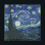Aimant Starry Night Vincent van Gogh Art Peinture<br><div class="desc">Vincent van Gogh (Néerlandais, 1853 - 1890) Starry Night, 1889, Huile sur toile Non encadré : 73 × 92 cm (28, 7 × 36, 2 po) Ce tableau représente la vue depuis la fenêtre est de la chambre d'asile de Van Gogh à Saint-Rémy-de-Provence, il ajoute un village aménagé. Il est...</div>
