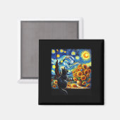 Aimant Starry Night Vincent Van Gogh Sunflowers Amoureux (Recto/Verso)