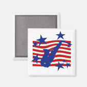 Aimant Stars et rayures Saxophone (Recto/Verso)