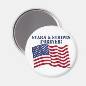 AIMANT STARS & STRIPES POUR TOUJOURS ! (Recto/Verso)