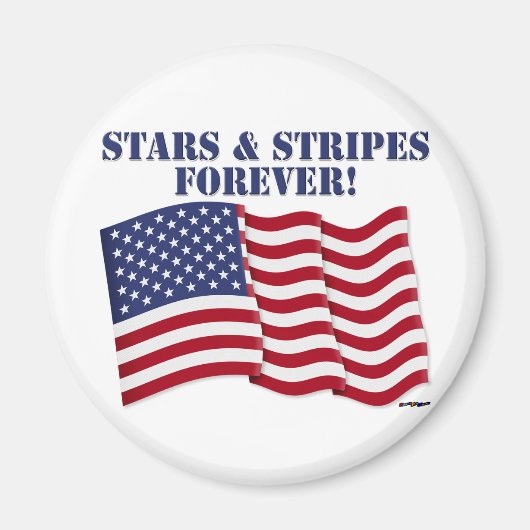 AIMANT STARS & STRIPES POUR TOUJOURS ! (Devant)