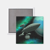 Aimant Starship Explorer (Carré) (Recto/Verso)