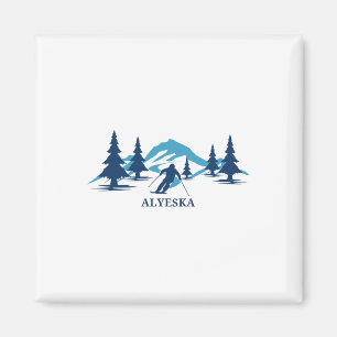 Aimant Station de ski Alyeska Alaska Ski Skieur