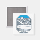 Aimant Station de ski de Killington Hiver Vermont (Recto/Verso)