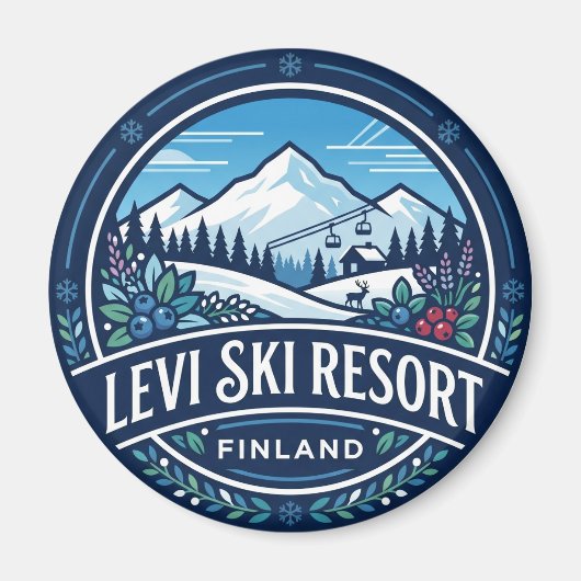 Aimant Station de ski de Levi en Finlande (Devant)