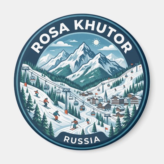 Aimant Station de ski de Rosa Khutor Russie (Devant)
