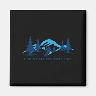 Aimant Station de ski d'Union dale en Pennsylvanie skieur
