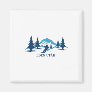 Aimant Station de ski Eden Utah Skieur Ski
