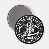 Aimant Station de ski Park city Utah (Recto/Verso)