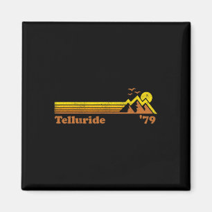 Aimant Station de ski Retro Telluride Colorado Snowboard