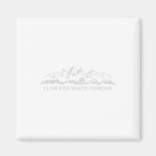 Aimant Station de ski Snowboard Ski Snow Je vis pour le b