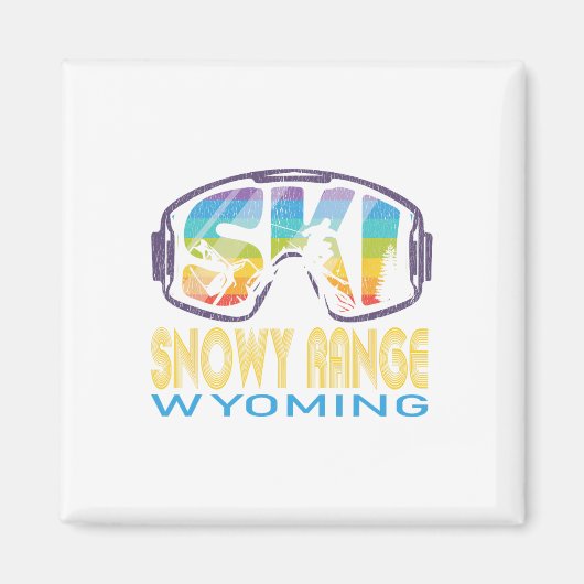 Aimant Station de ski Snowy Range Wyoming Vacances de ski (Devant)