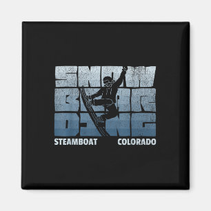 Aimant Station de ski Steamboat Colorado Vintage Sno