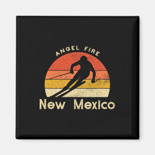 Aimant Station de ski vintage Angel Fire Nouveau-Mexique