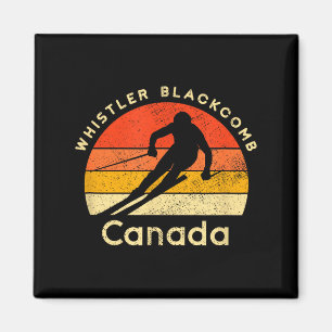 Aimant Station de ski vintage whistler blackcomb canada m