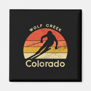 Aimant Station de ski vintage Wolf Creek Colorado Montagn