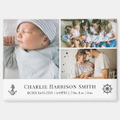 Aimant Statistiques et photos sur le nouveau-né (Recto)