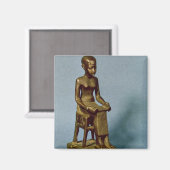 Aimant Statue assise de l'Imhotep tenant un open (Recto/Verso)