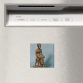 Aimant Statue assise de l'Imhotep tenant un open (In Situ (Lave-vaisselle))