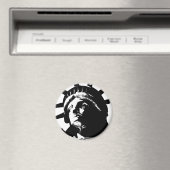 Aimant Statue d'Art Pop Noir & Blanc de la Liberté (In Situ (Lave-vaisselle))