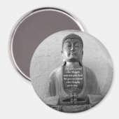 Aimant Statue de Bouddha antique, citation, méditation, a (Recto/Verso)