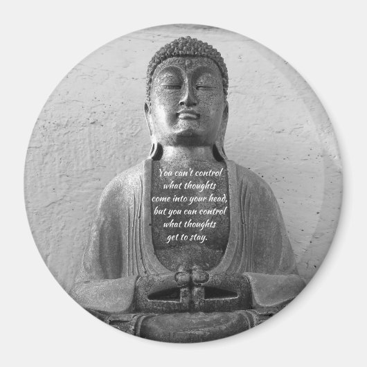 Aimant Statue de Bouddha antique, citation, méditation, a (Devant)