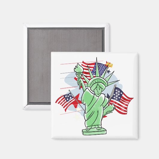 Aimant Statue de la Liberté (Recto/Verso)