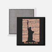 Aimant Statue de la Liberté de New York (Recto/Verso)