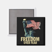 Aimant Statue de la Liberté Drapeau Graphique Dom Over Fe (Recto/Verso)