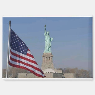 Aimant Statue de la Liberté et drapeau américain Patrioti