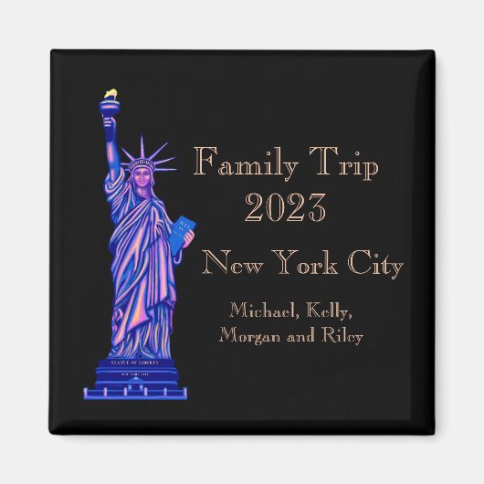 Aimant Statue de la Liberté-New York City-Point de repère (Devant)