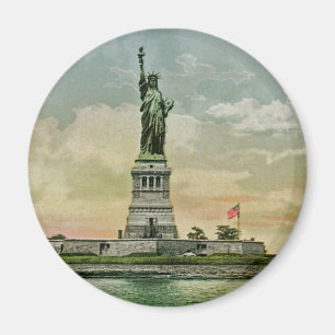 Aimant Statue de la liberté vintage, port de New York