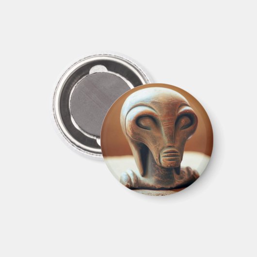 Aimant Statue de l'Alien antique (Recto/Verso)