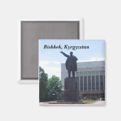 Aimant Statue de Lénine, Bichkek, Kirghizistan (Recto/Verso)
