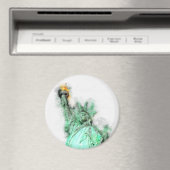 Aimant Statue de Liberty Aquarelle Portrait de gros plan (In Situ (Lave-vaisselle))