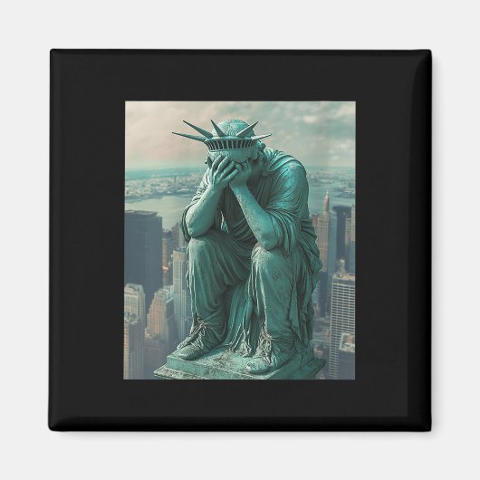 Aimant Statue Des Femmes De Liberté Facepalm Col V (Devant)