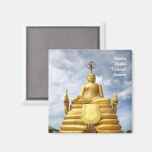 Aimant Statue dorée de Bouddha sur la colline à Phuket (Recto/Verso)