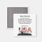 Aimant Statue du poème de la liberté, Une nation d'immigr (Recto/Verso)