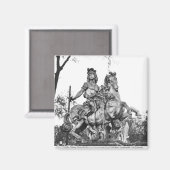 Aimant Statue équestre de Louis XIV (Recto/Verso)