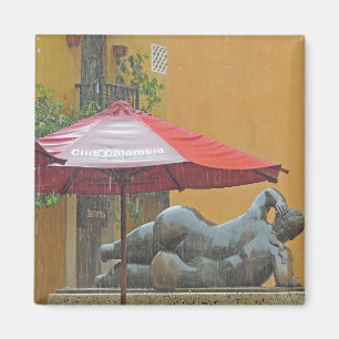 Aimant Statue sous la pluie en Colombie