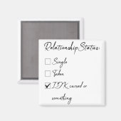 Aimant Statut Saint Valentin pour célibataires 43 (Recto/Verso)